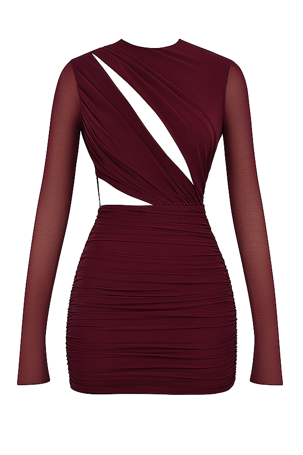 Lucinda  Mulberry Cutout Mini Dress — image 8