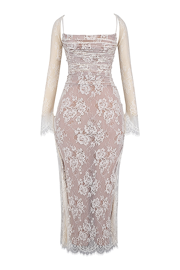 Artemis  Vintage Cream Lace Maxi Dress — image 17