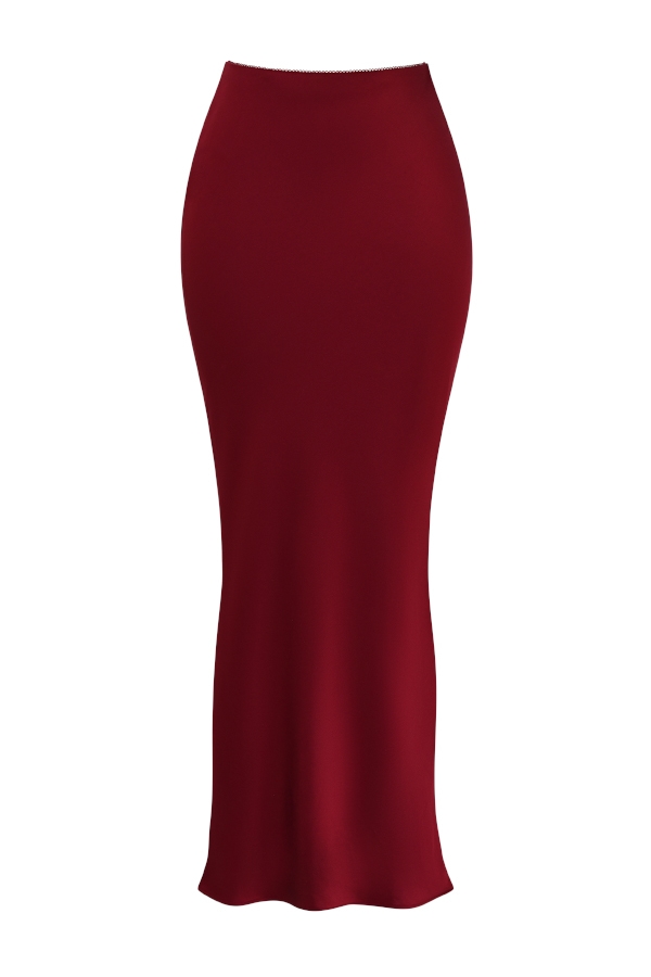 Sydel  Ruby Satin Bias Cut Maxi Skirt — image 12