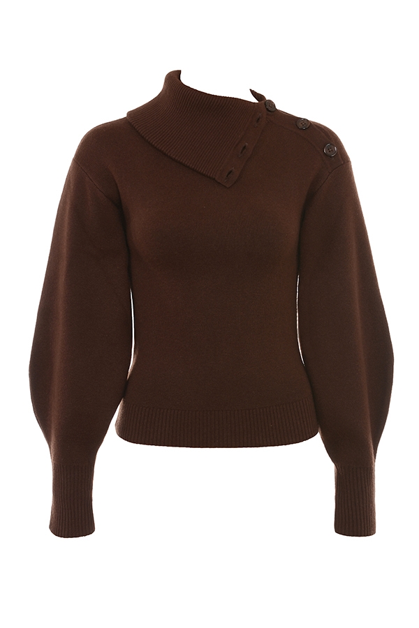 Adelita  Chocolate Cashmere Blend Sweater — image 10