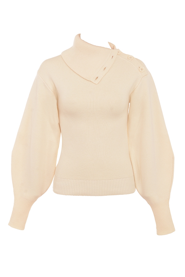 Adelita  Cream Cashmere Blend Sweater — image 12