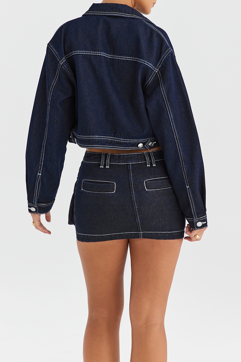 Mistress Rocks Dark Blue Denim Cargo Skirt - SALE — image 9
