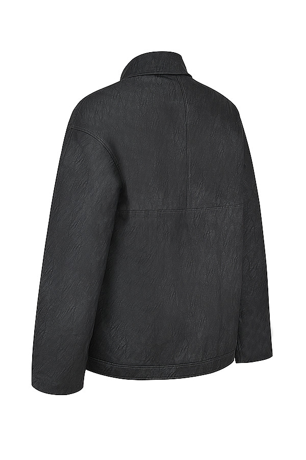 Mistress Rocks Slate Oversized Vegan Leather Jacket - SALE — image 12