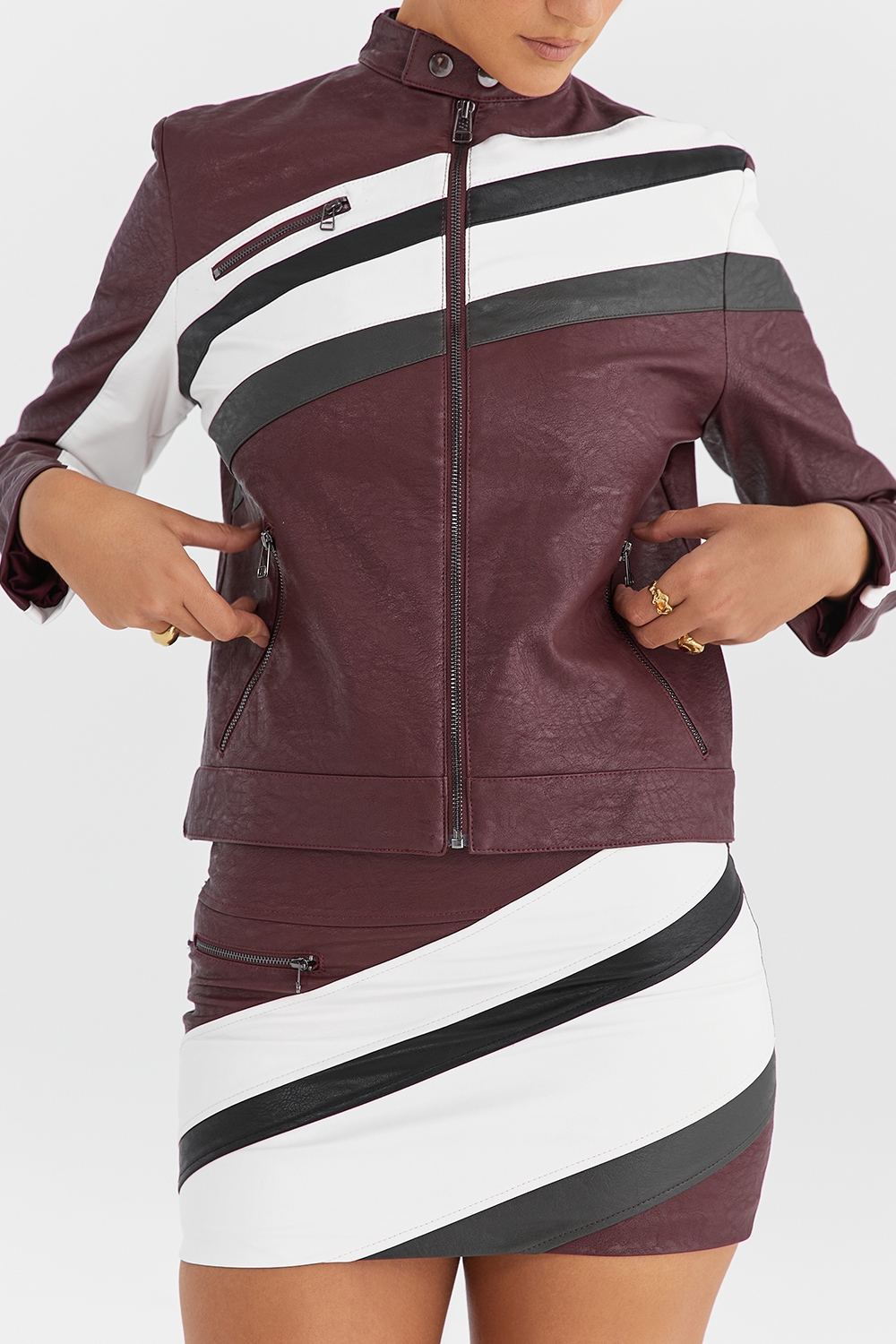 Mistress Rocks Hickory Vegan Leather Biker Skirt - SALE — image 4