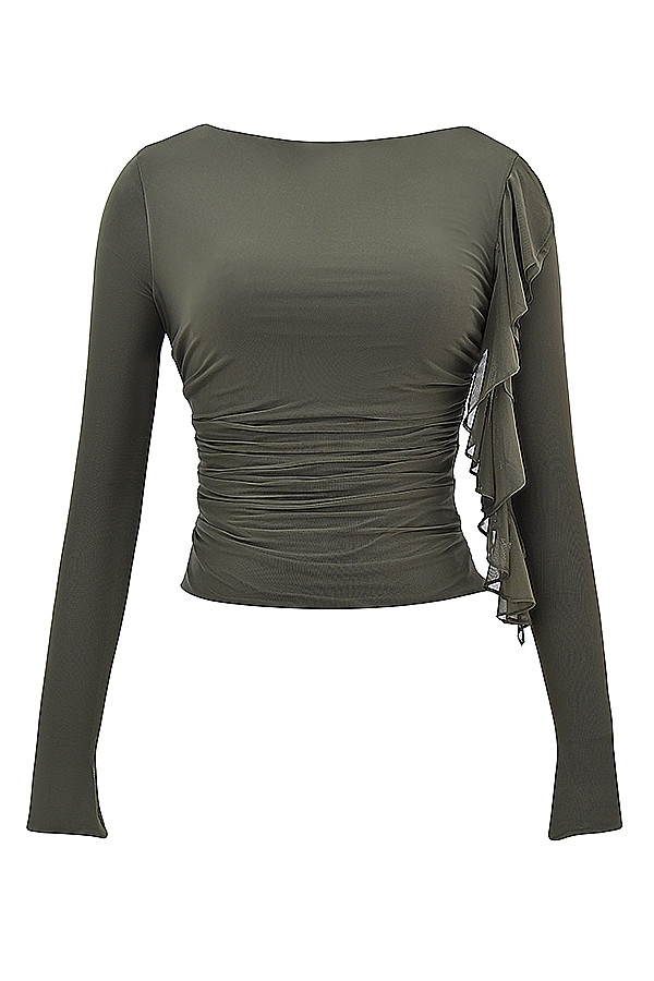 Mistress Rocks Moss Ruffle Top - SALE — image 13