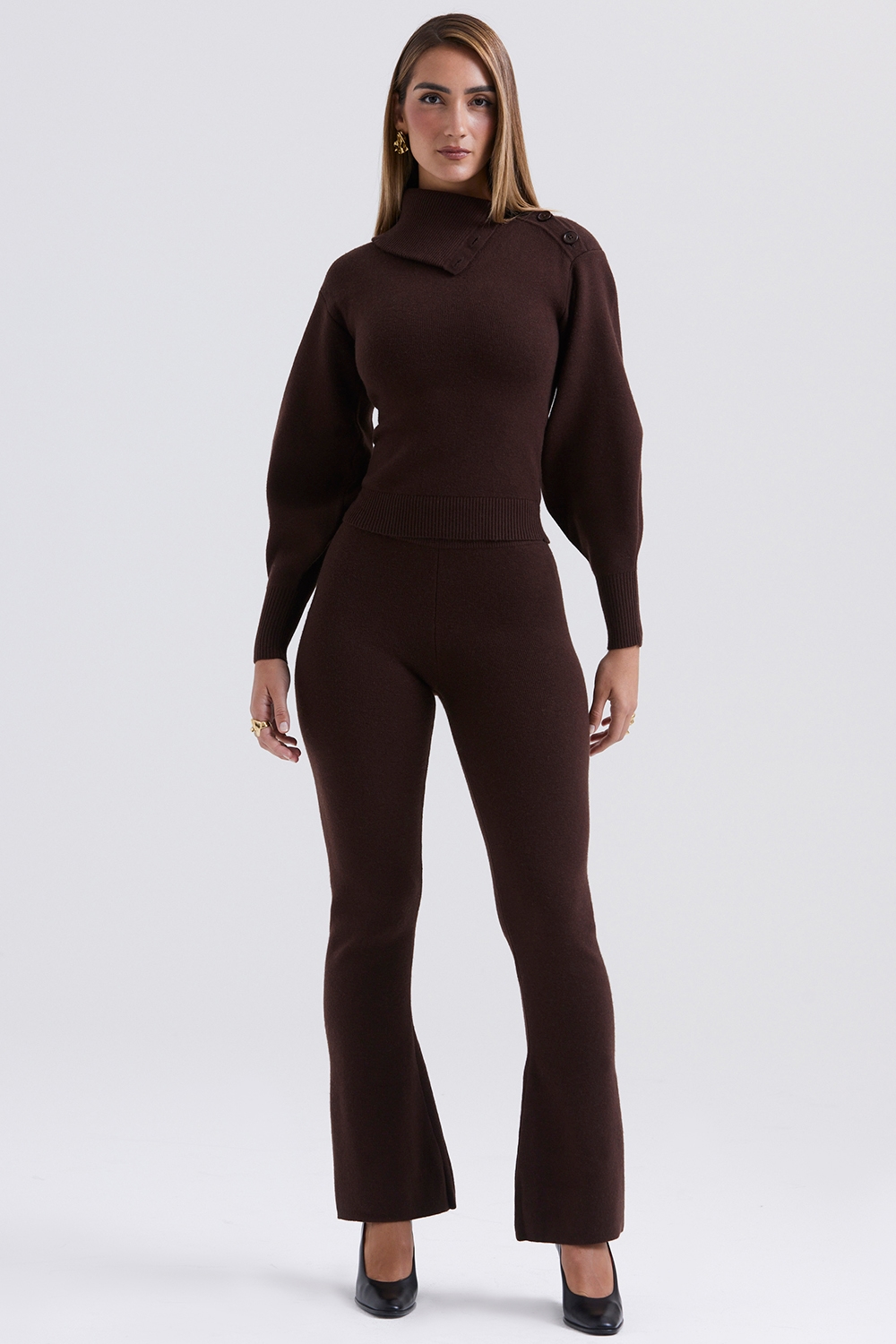 Nereida  Chocolate Cashmere Blend Trousers — image 1