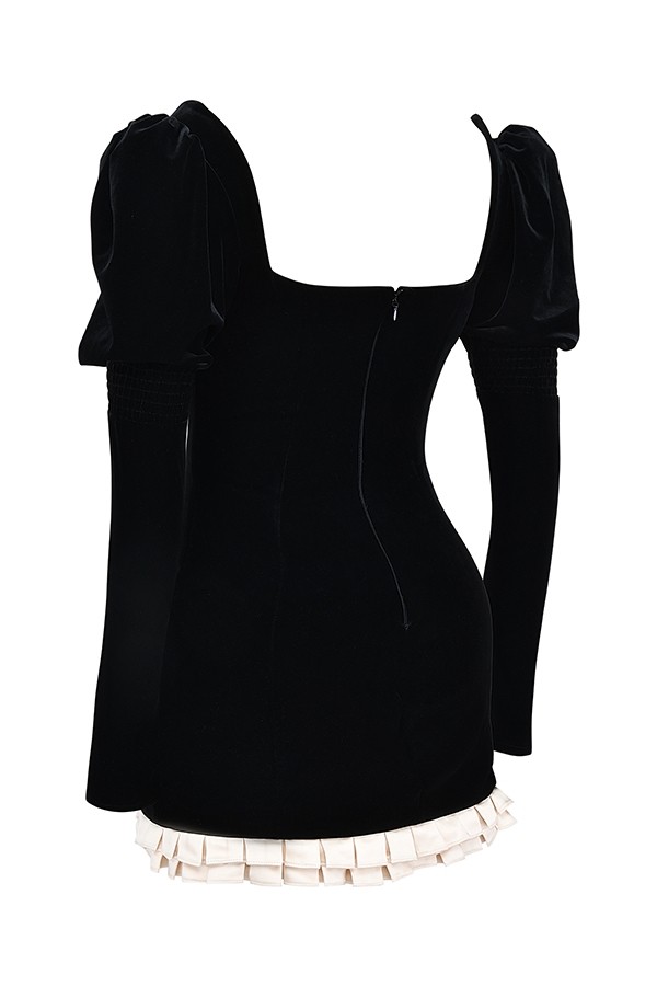 Azaria  Black & Vintage Cream Mini Dress — image 12