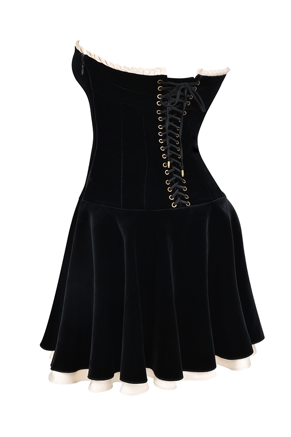 Marilla  Black Velvet Strapless Dress — image 16