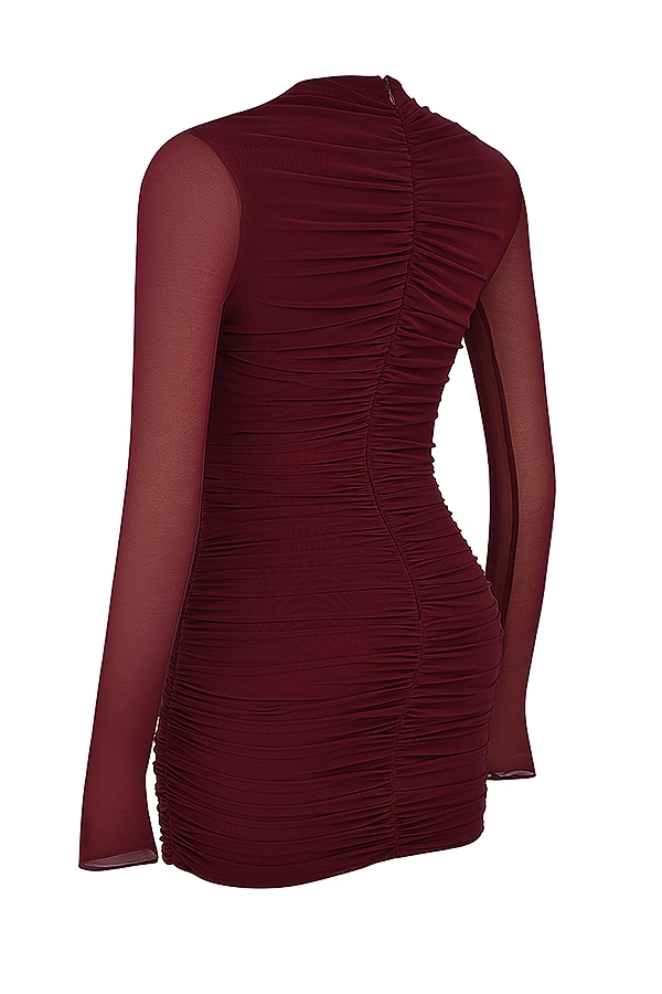 Lucinda  Mulberry Cutout Mini Dress — image 9