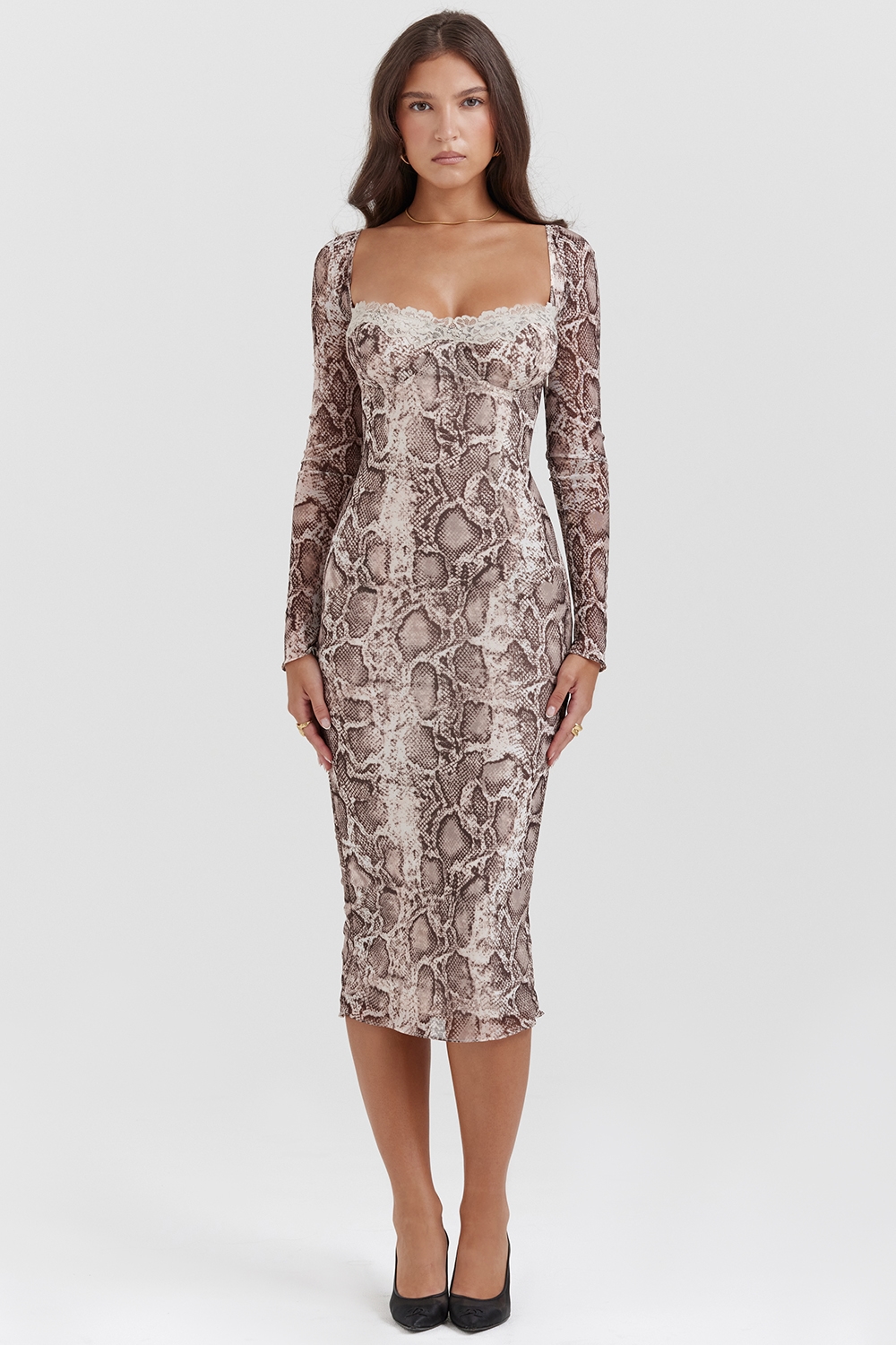 Seraphina  Snake Print Corset Dress — image 3