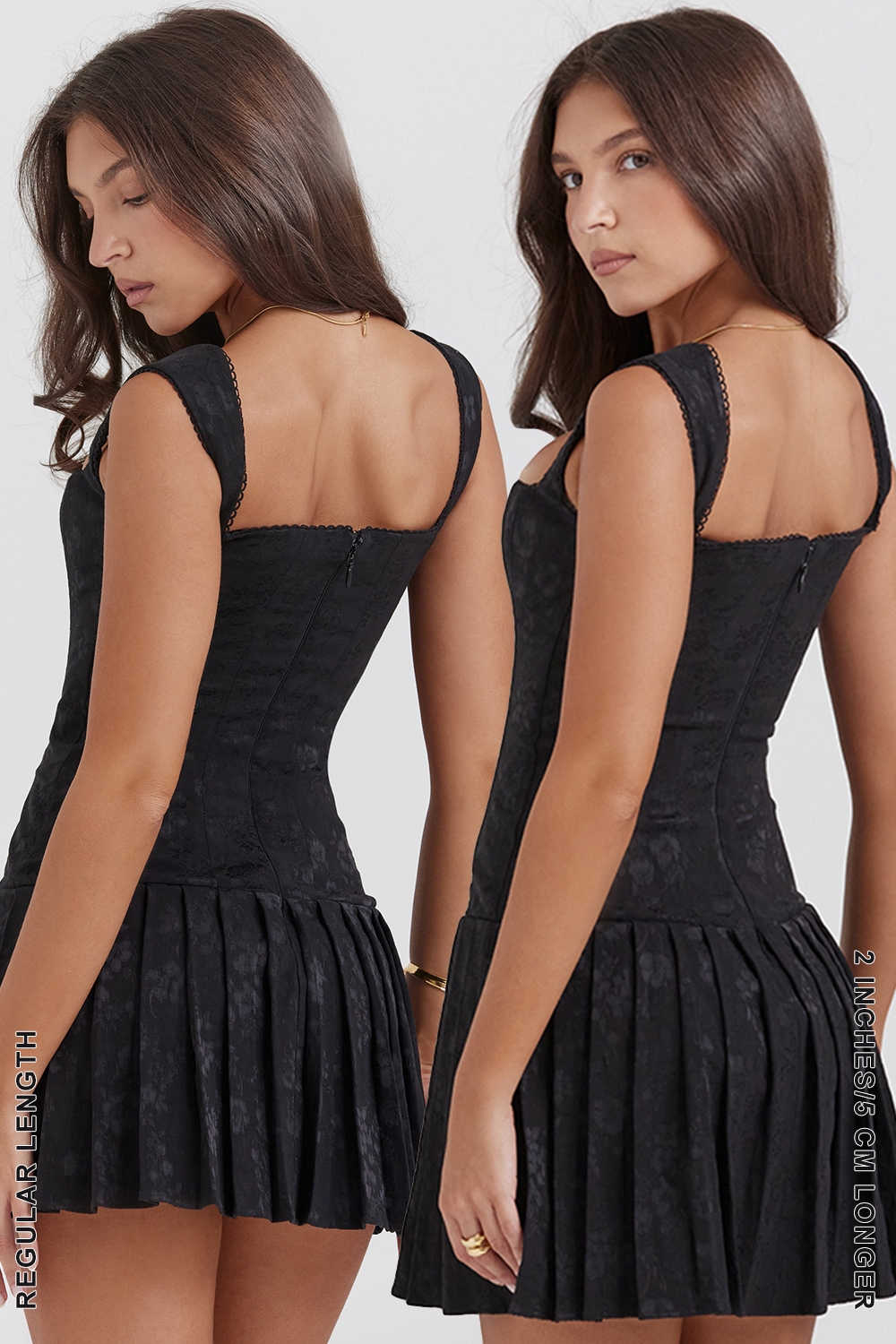 Talia  Black Pleated Mini Dress — image 15