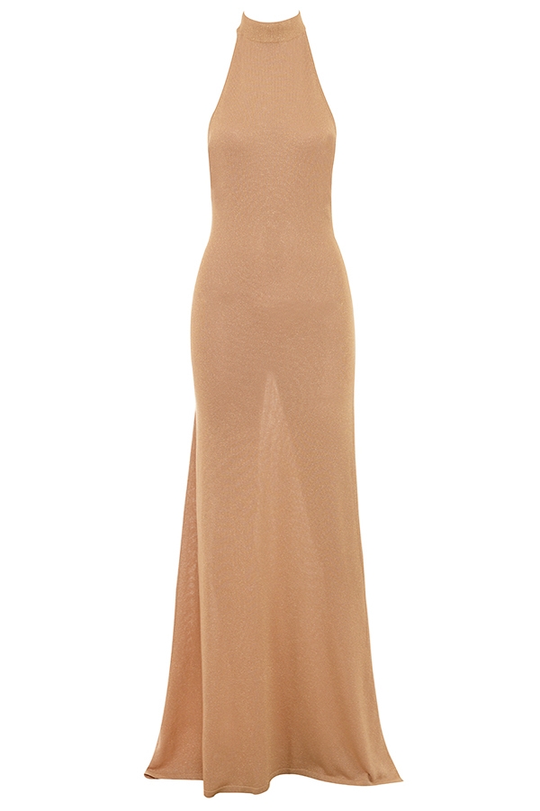 Selia  Gold Knit Maxi Dress — image 17