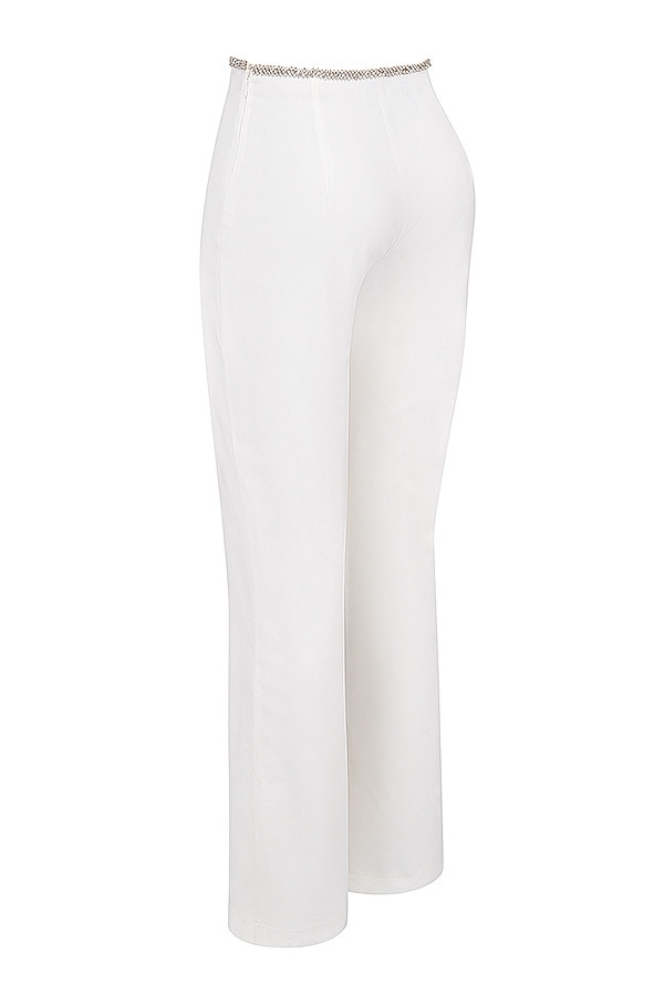Mistress Rocks Ivory Crystal Embellished Trousers - SALE — image 10