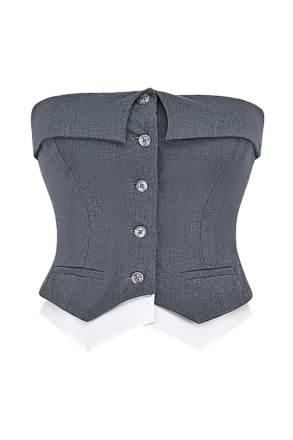 Mistress Rocks Slate Strapless Top - SALE — image 13