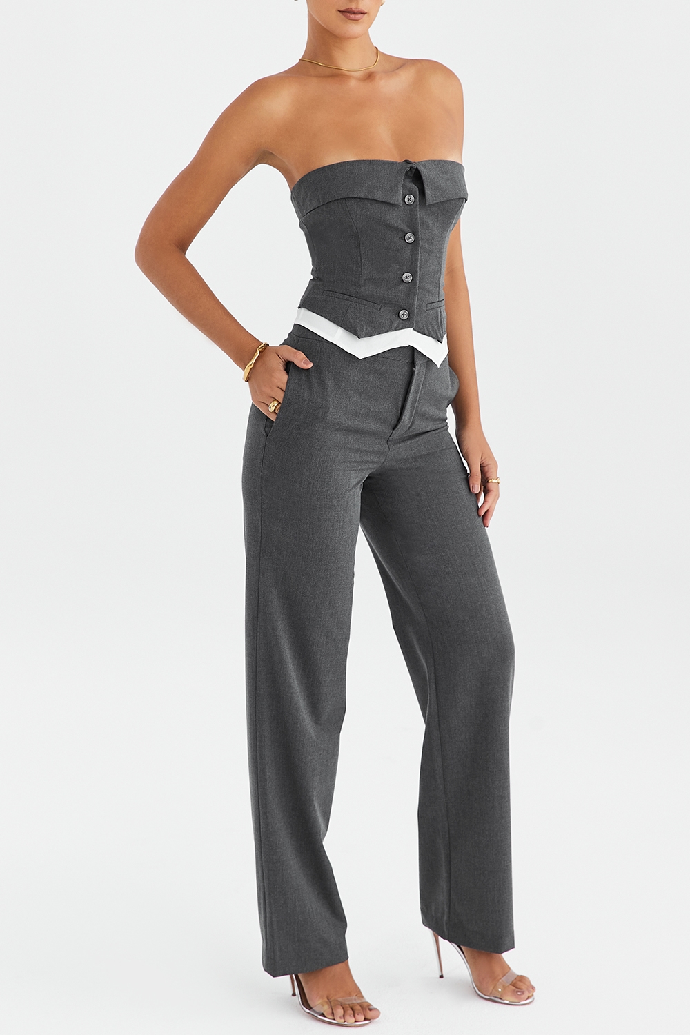 Mistress Rocks Slate Tailored Trousers - SALE — image 6