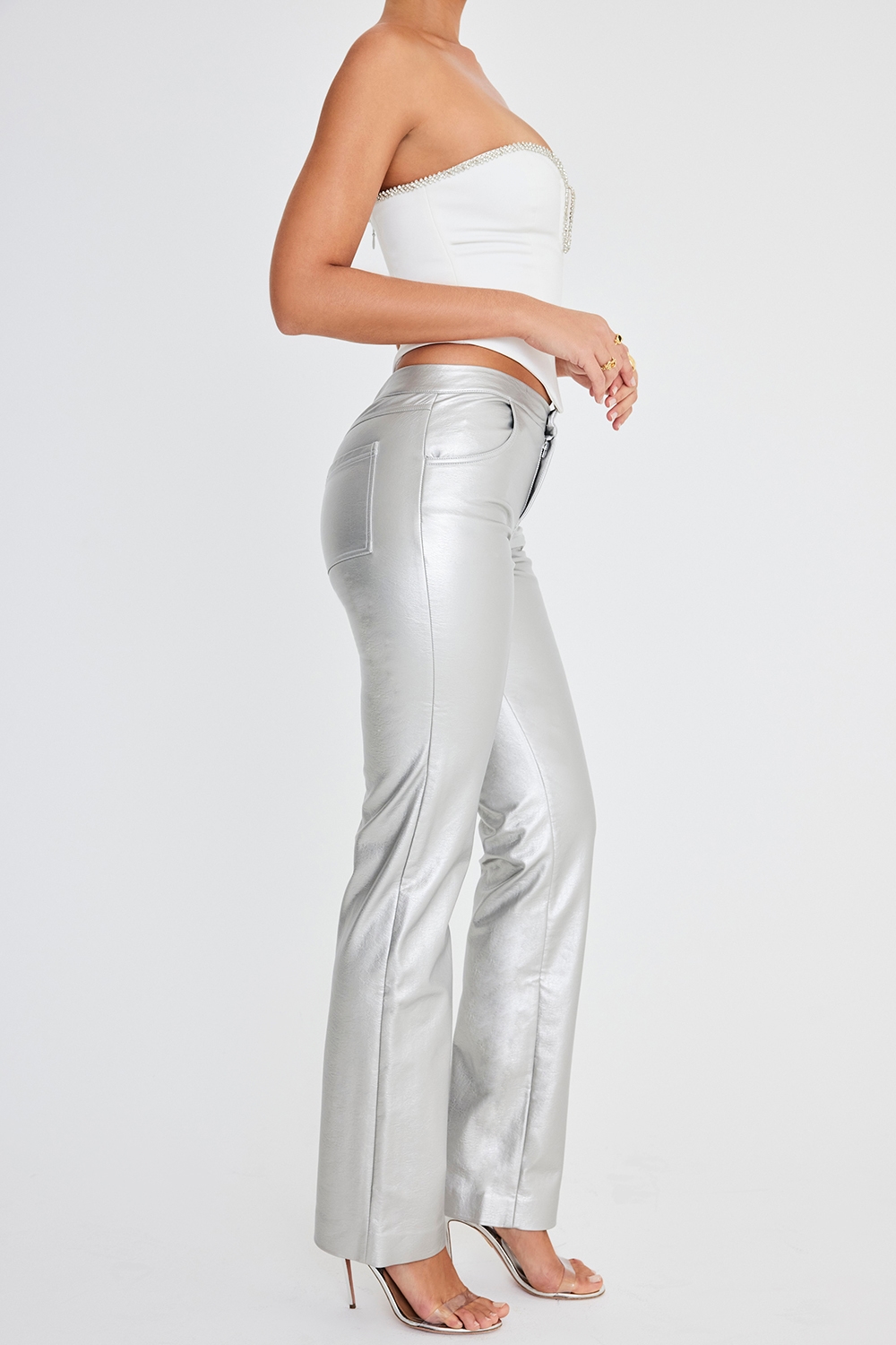 Mistress Rocks Silver Metallic Trousers - SALE — image 6