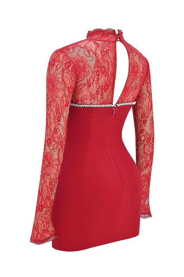 Mistress Rocks Cranberry Crystal Trimmed Mini Dress - SALE — image 14