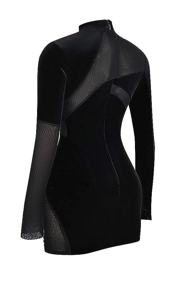 Mistress Rocks Black Velvet Mini Dress - SALE — image 14