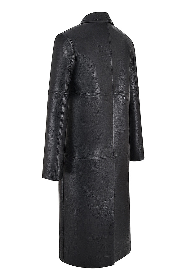 Mistress Rocks Black Tailored Vegan Leather Coat - SALE — image 13
