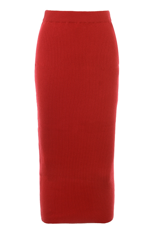 Lourdes  Scarlet Cashmere Blend Maxi Skirt — image 11