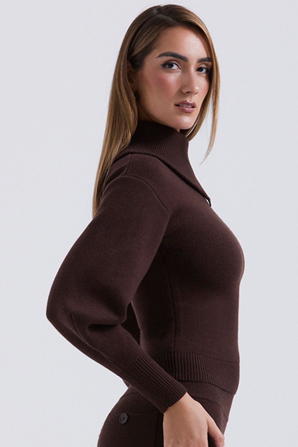 Adelita  Chocolate Cashmere Blend Sweater — image 6