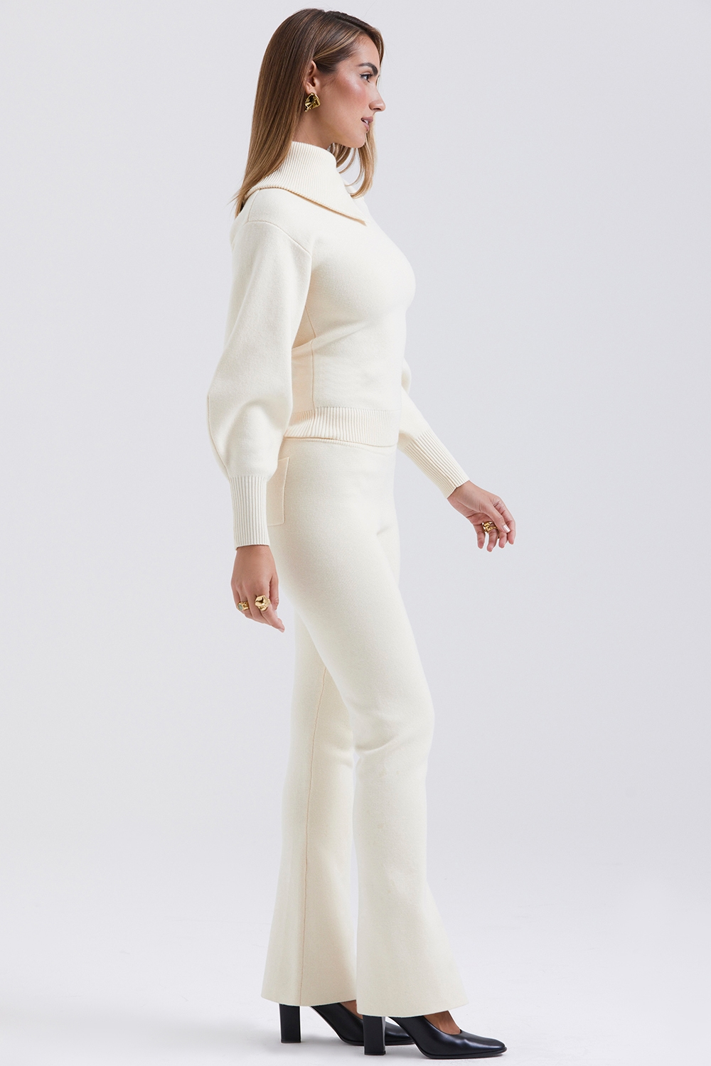 Nereida  Cream Cashmere Blend Trousers — image 5