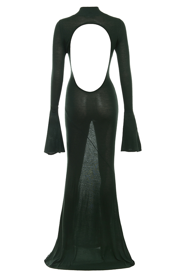 Sancha  Forest Green Knit Maxi Dress — image 14