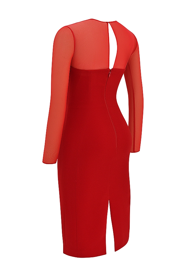Darcy  Scarlet Plunge Midi Dress — image 14