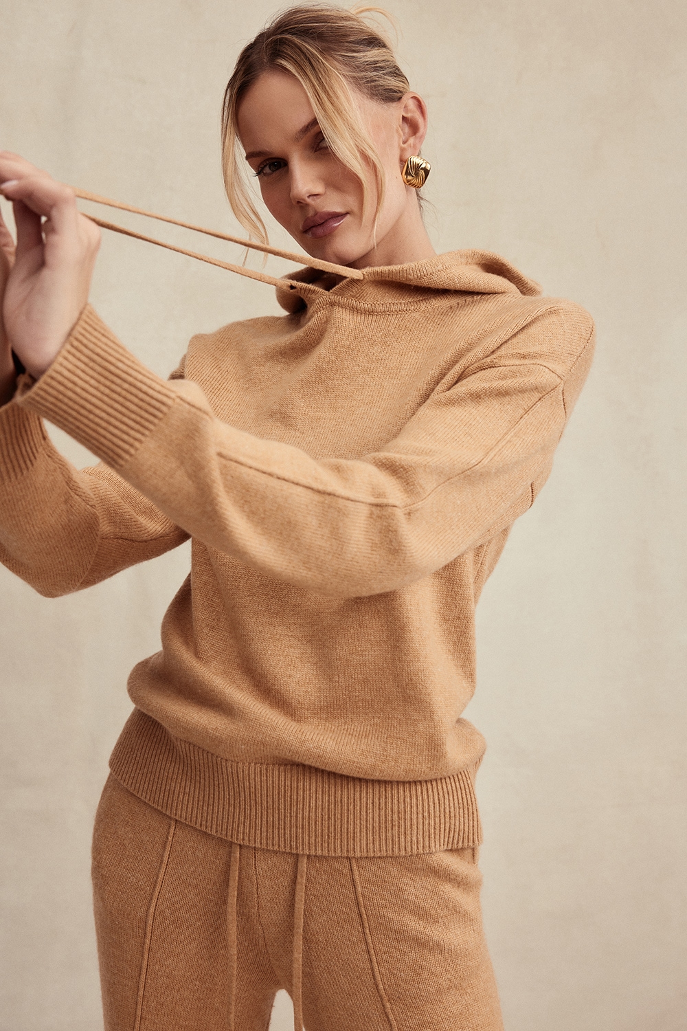 Jionni  Camel Cashmere Blend Hoodie — image 5