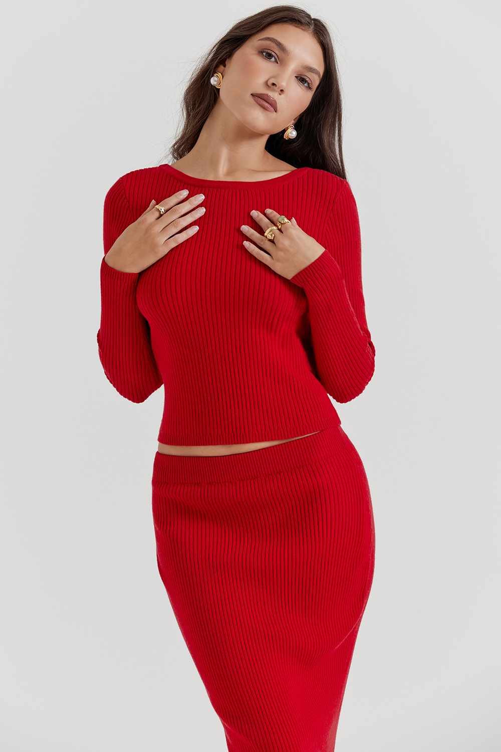 Sula  Scarlet Cashmere Blend Bow Sweater — image 5