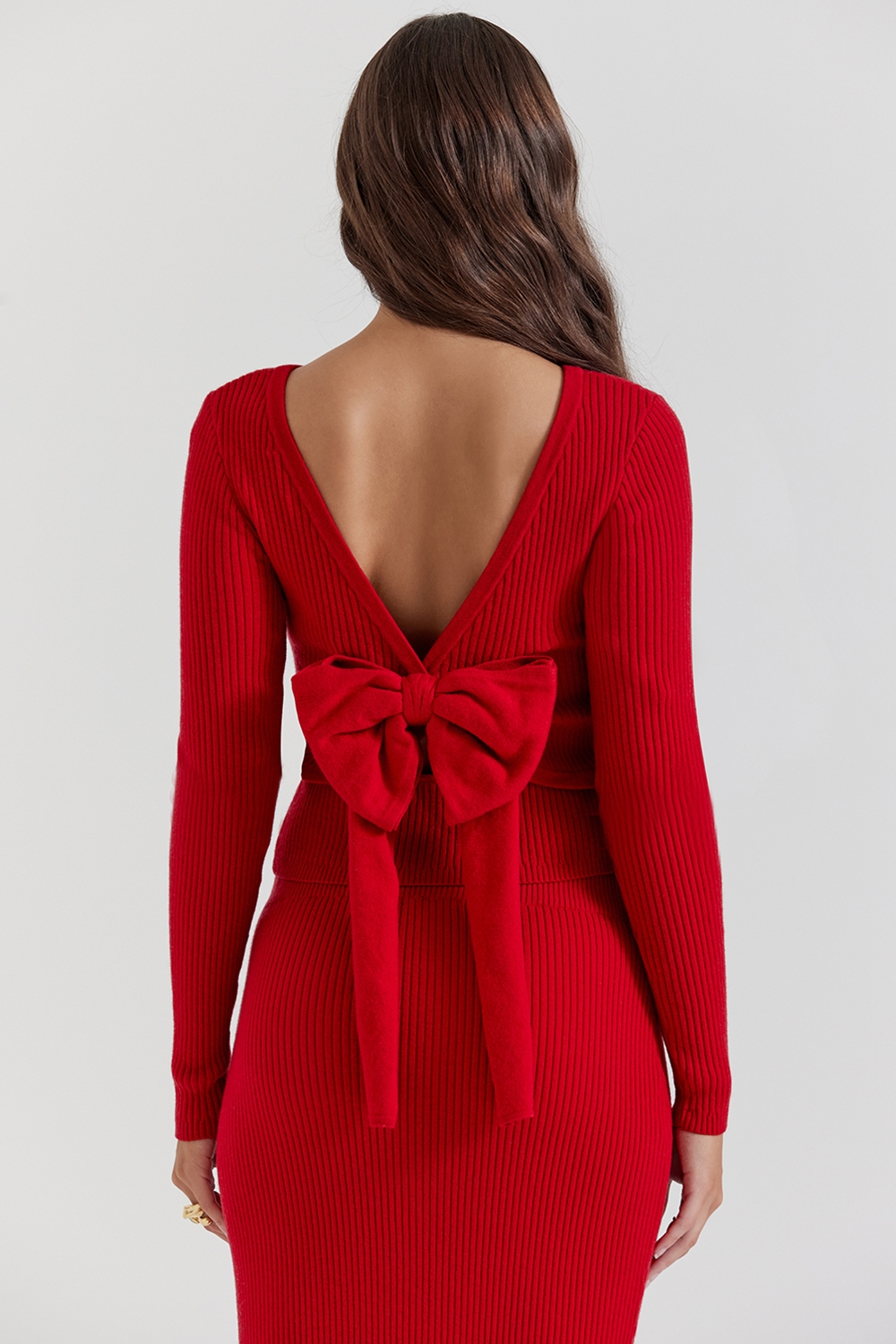 Sula  Scarlet Cashmere Blend Bow Sweater — image 8