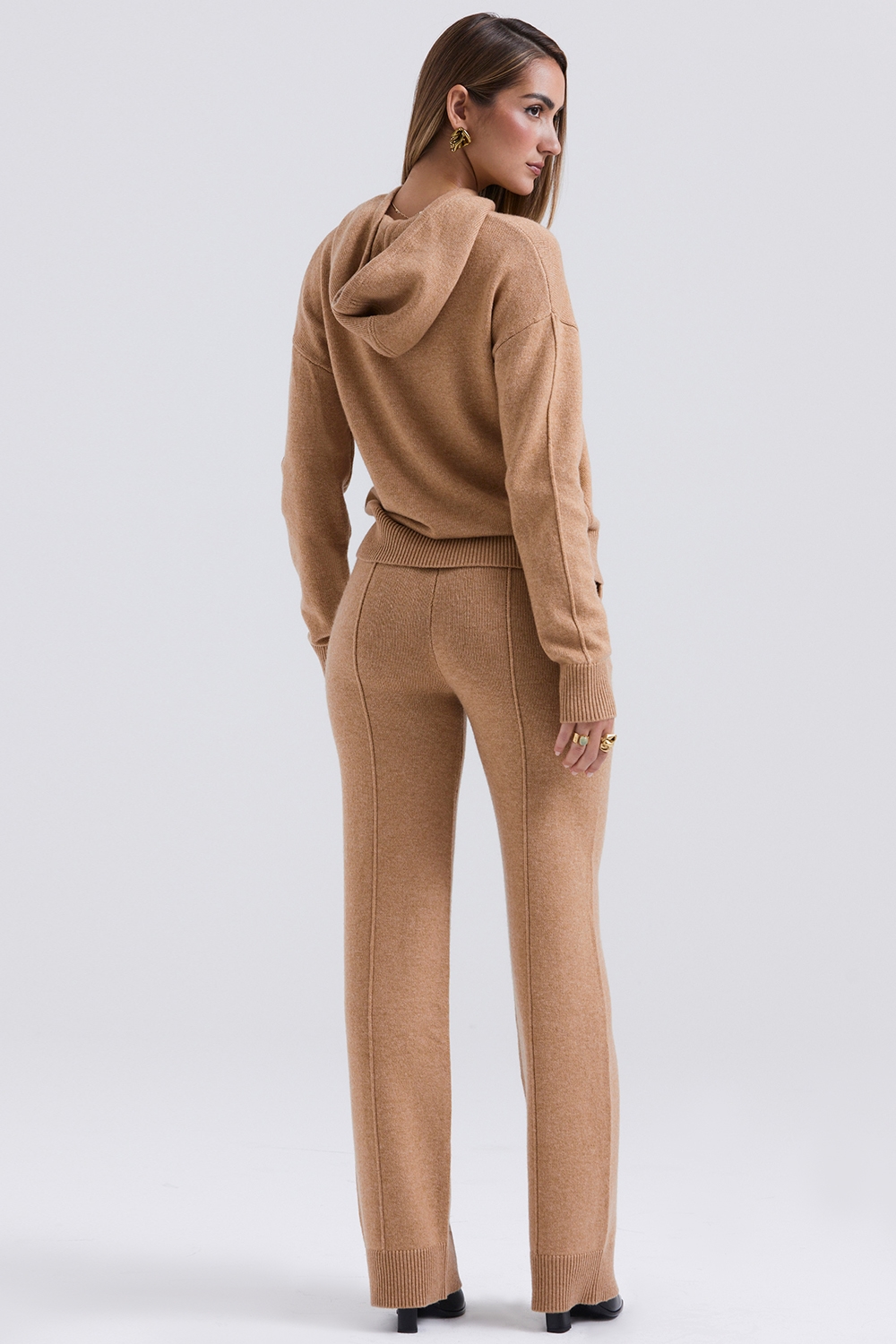 Yalina  Camel Cashmere Blend Trousers — image 6