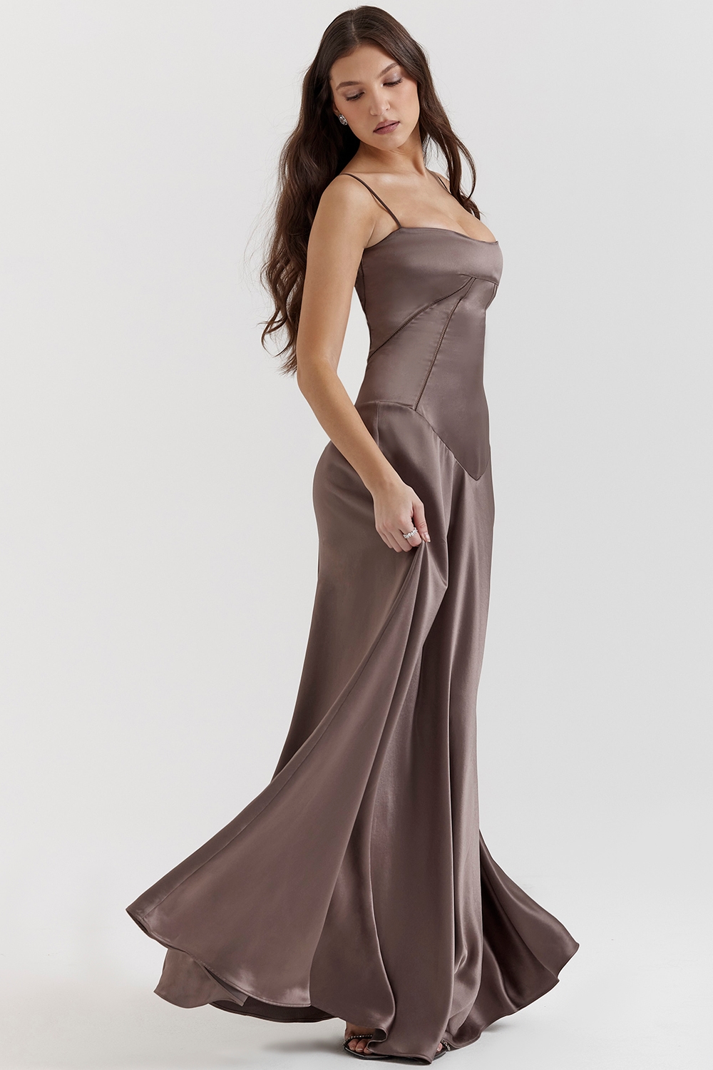 Anabella  Smoke Lace Up Maxi Dress — image 7