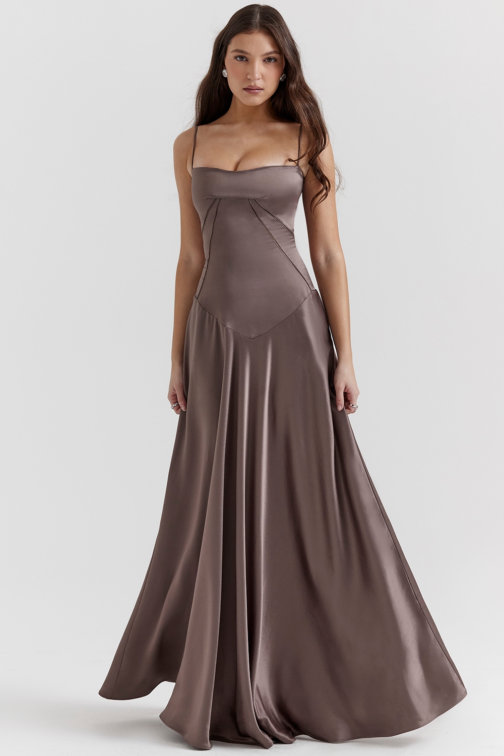 Anabella  Smoke Lace Up Maxi Dress — image 1