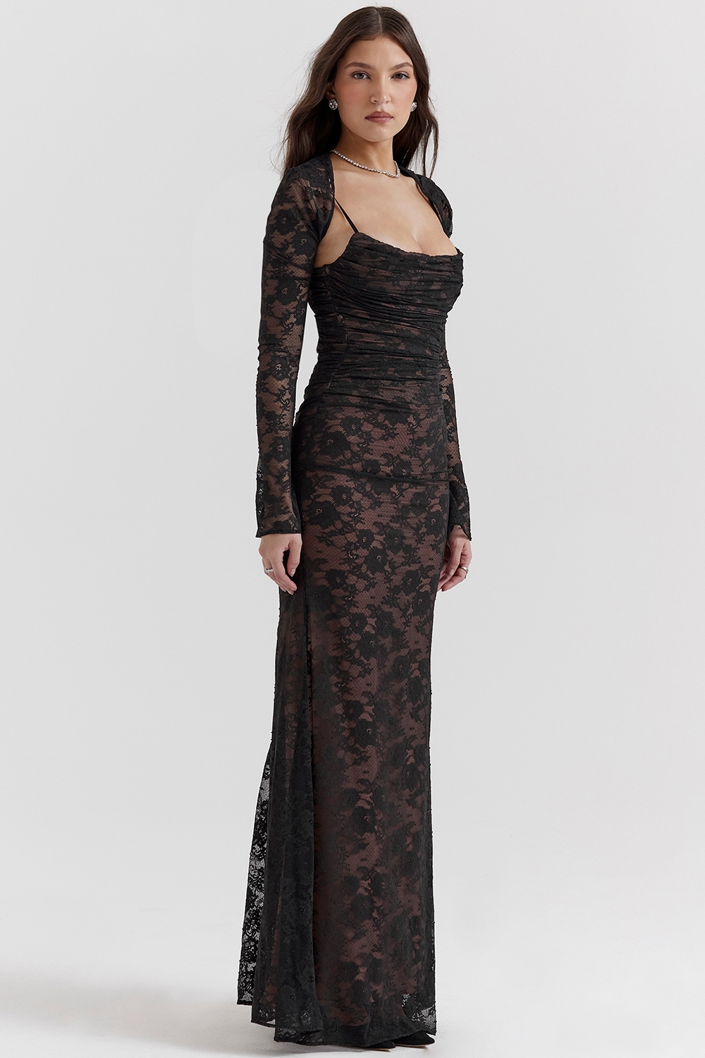 Artemis  Black Lace Maxi Dress — image 6