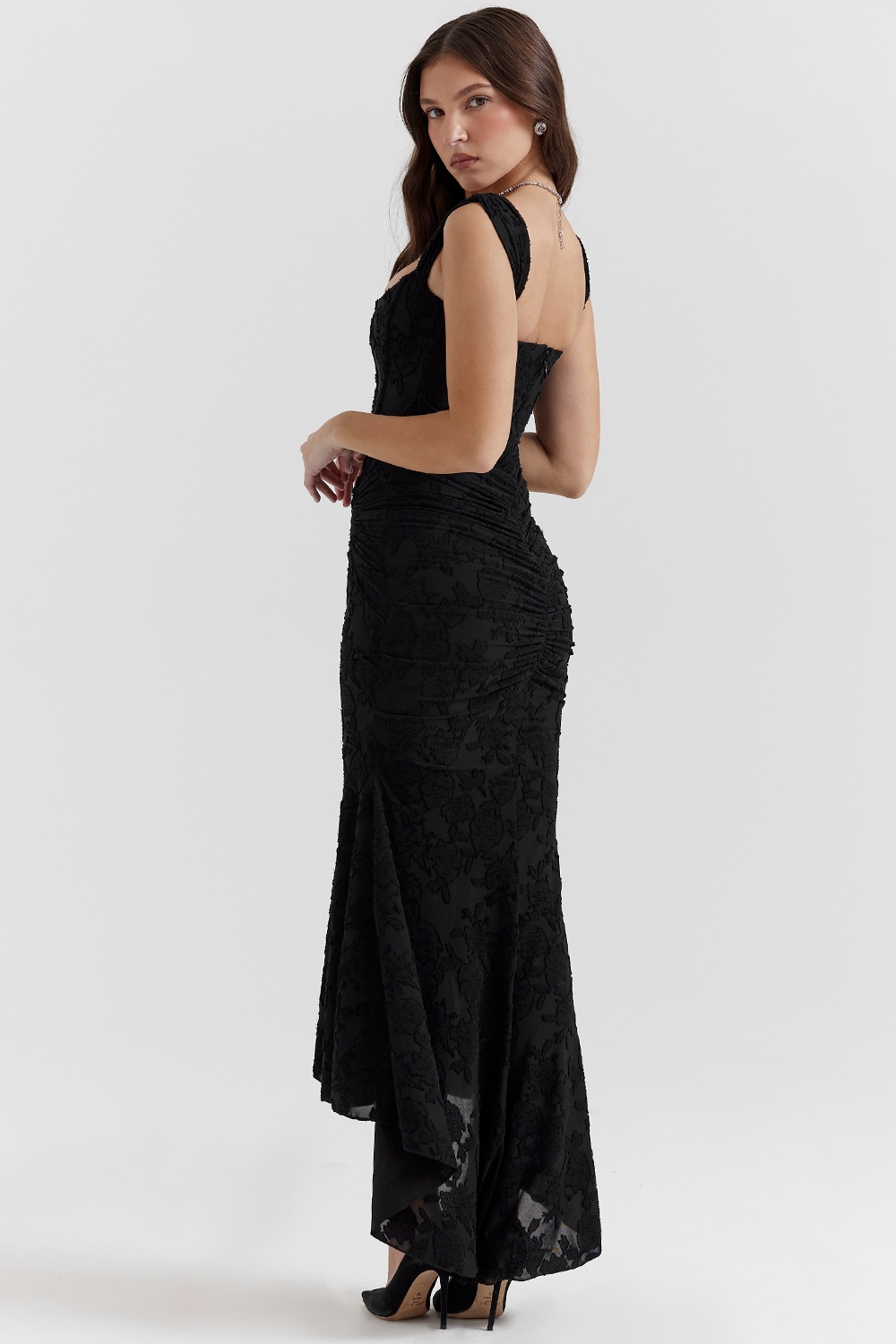 Cesca  Black Floral Maxi Dress — image 7