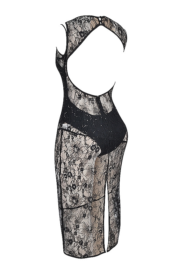 Mistress Rocks Black Sequin Lace Midi Dress With Bodysuit - SALE — image 11