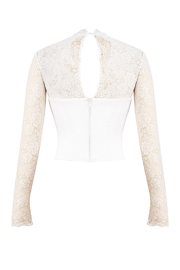 Mistress Rocks Ivory Satin & Lace Corset - SALE — image 14