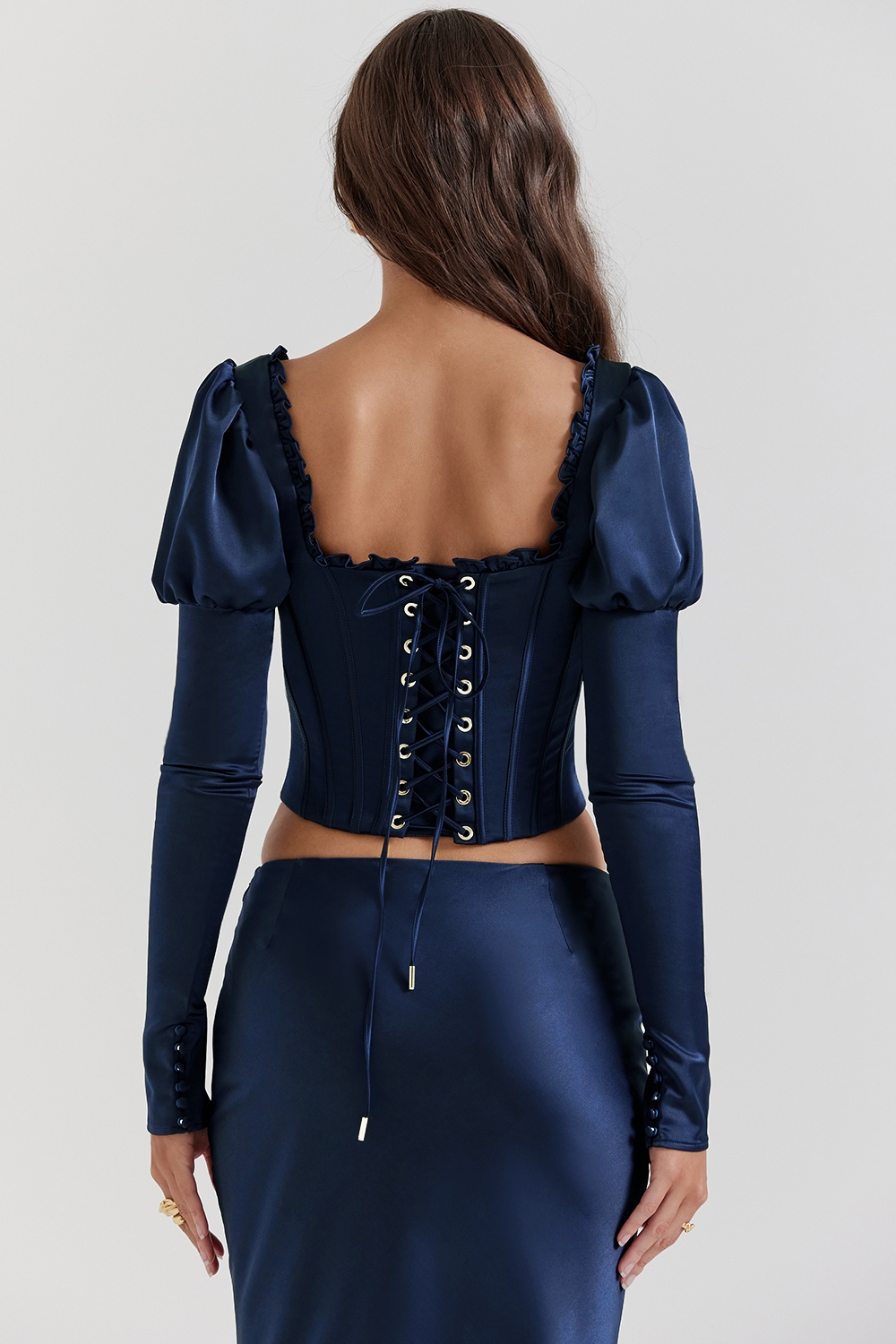 Dana  Navy Puff Sleeve Corset — image 8