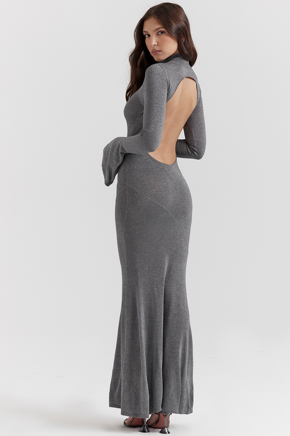 Sancha  Steel Metallic Maxi Dress — image 9