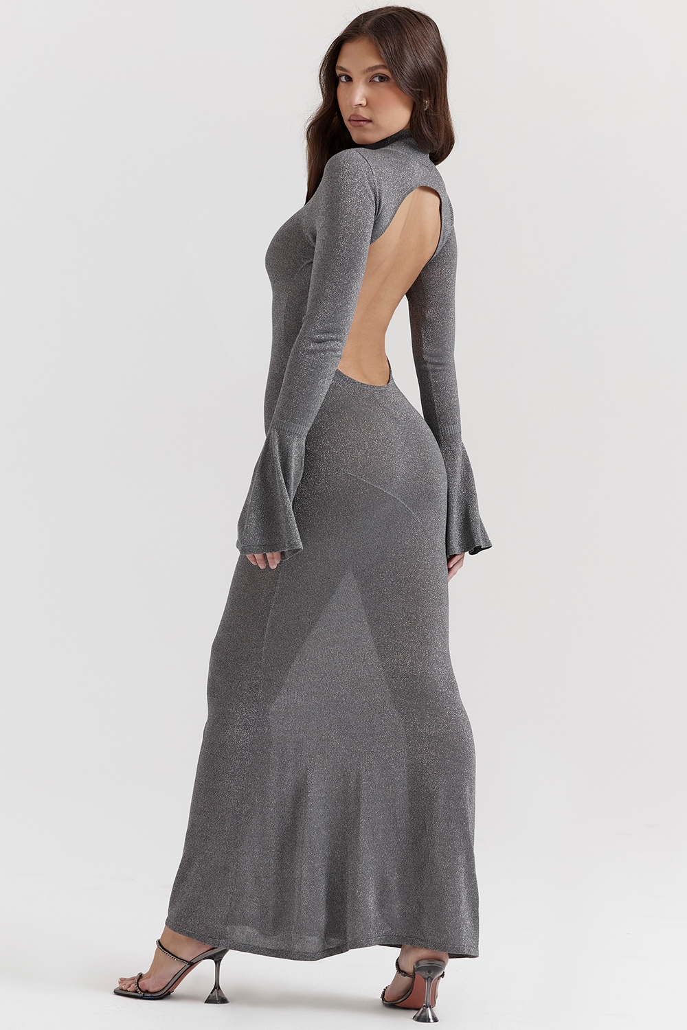 Sancha  Steel Metallic Maxi Dress — image 10