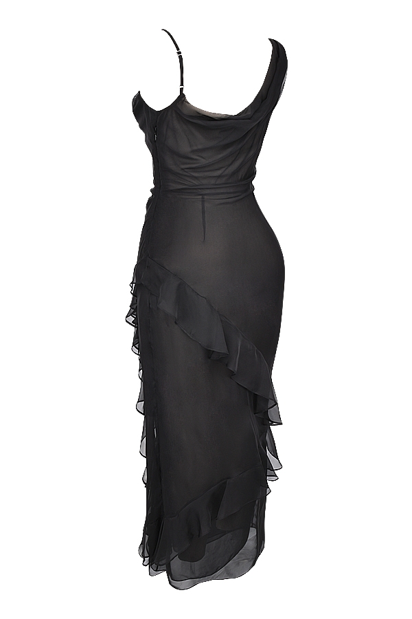 Malila  Black Ruffle Maxi Dress — image 14
