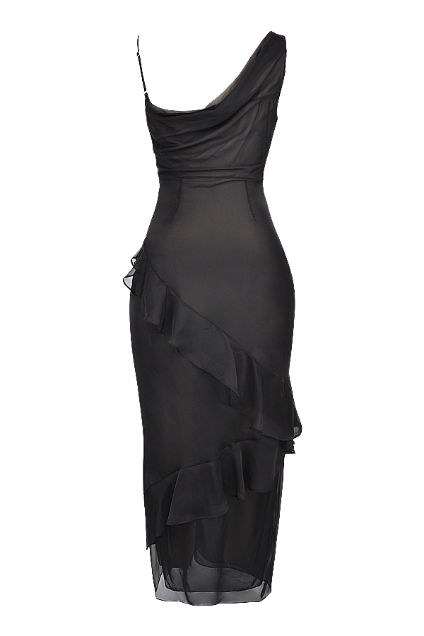 Malila  Black Ruffle Maxi Dress — image 15