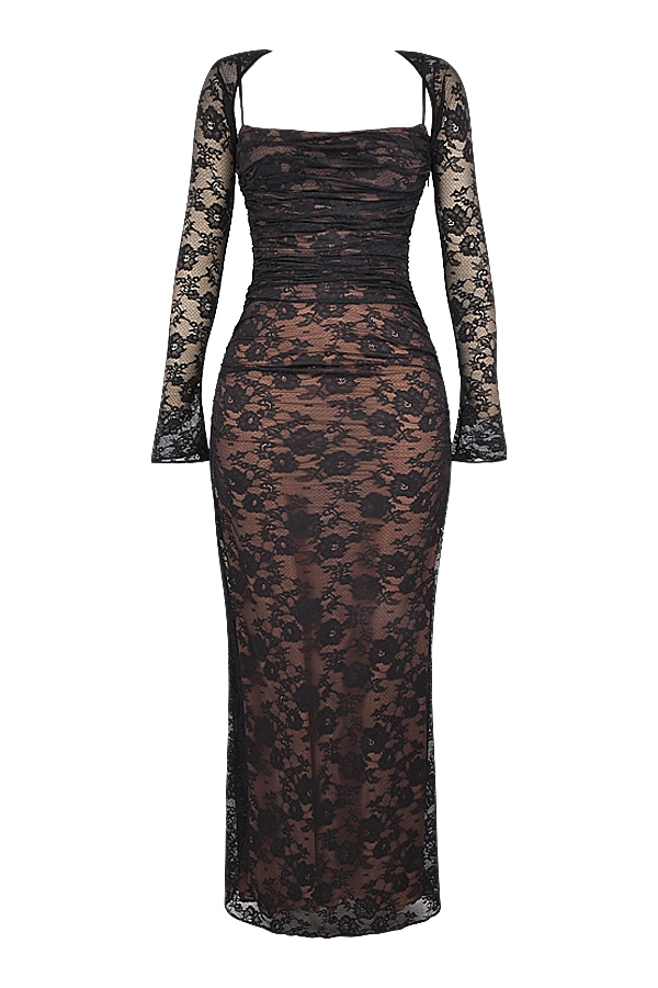 Artemis  Black Lace Maxi Dress — image 16