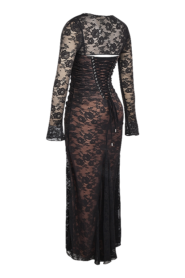 Artemis  Black Lace Maxi Dress — image 17