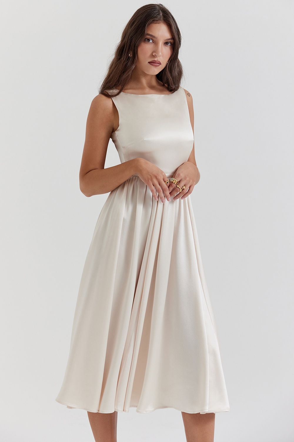 Shayla  Vintage Cream Midi Dress — image 7