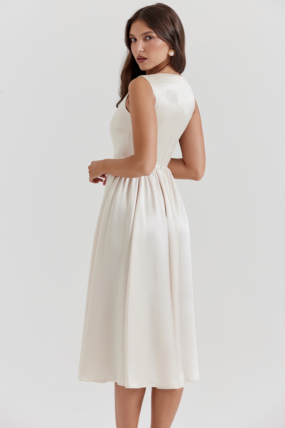 Shayla  Vintage Cream Midi Dress — image 9