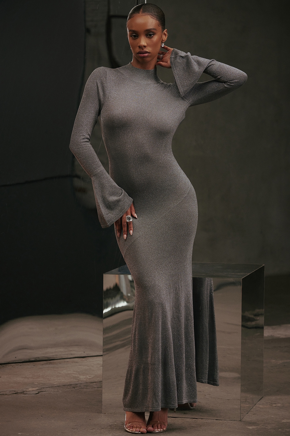 Sancha  Steel Metallic Maxi Dress — image 12