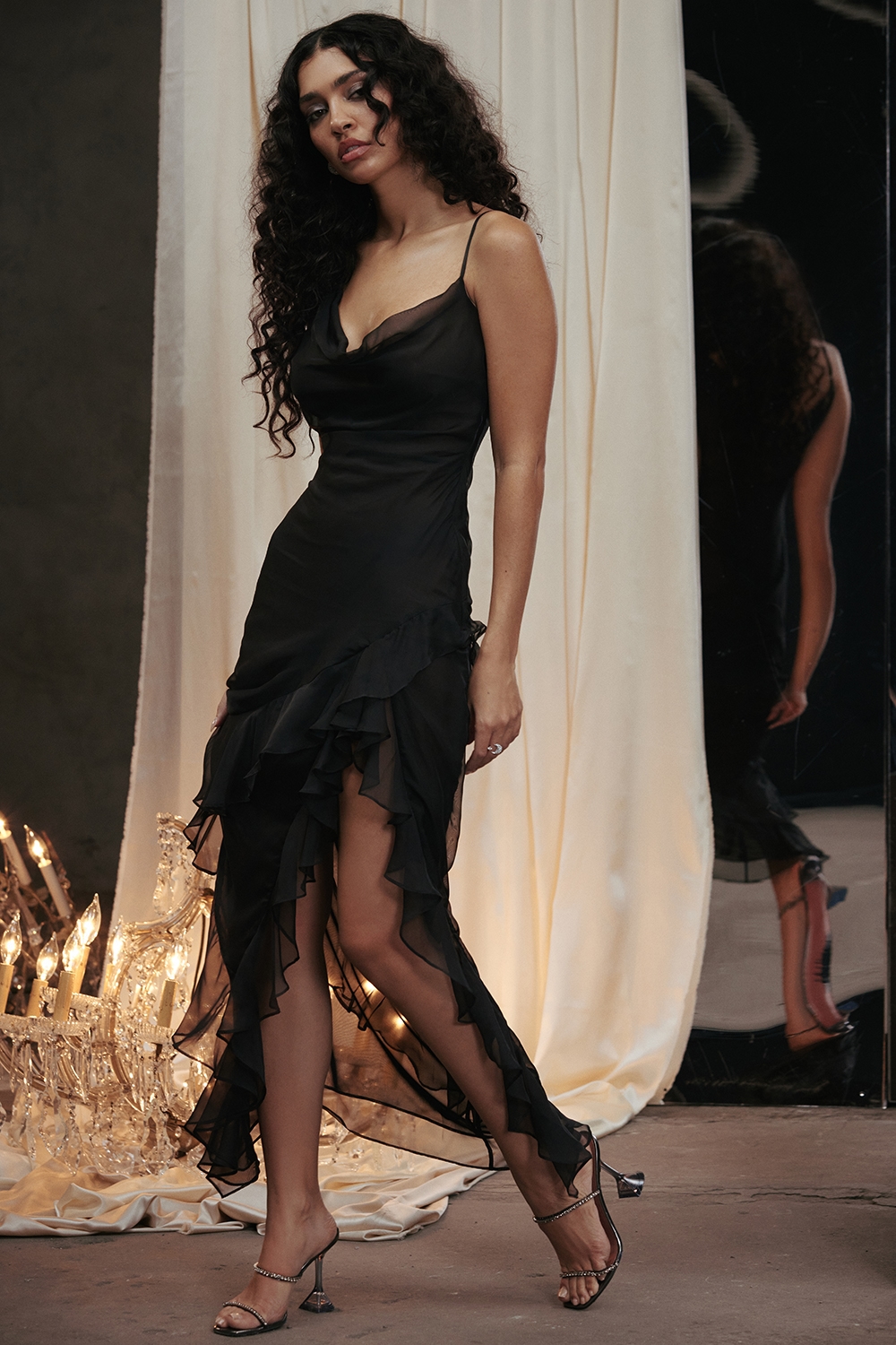 Malila  Black Ruffle Maxi Dress — image 2