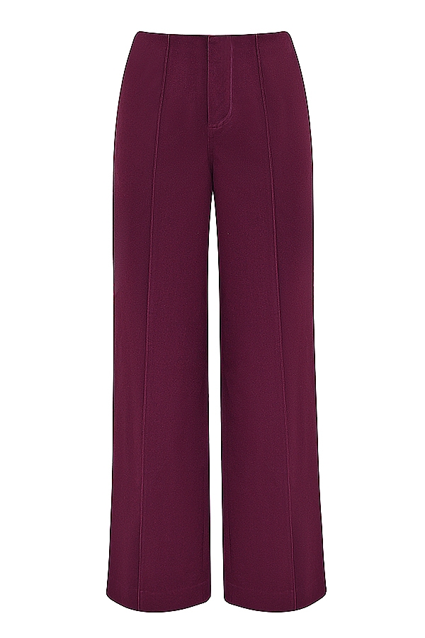 Rivi  Wine Straight Leg Trousers — image 14